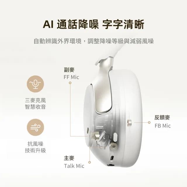 【QCY】H3 Pro 真無線降噪藍牙耳罩式耳機(極致原音 聲臨其境)