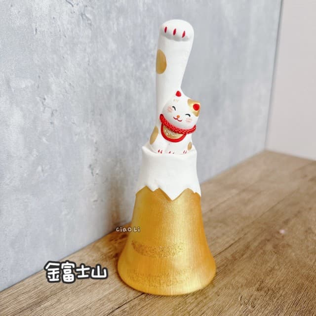 【Ciao Li 僑俐】日本京都櫻花富士山招財貓16.5cm兩入組(招財 招福 招財貓 擺件 開業禮 交換禮物 入厝禮)
