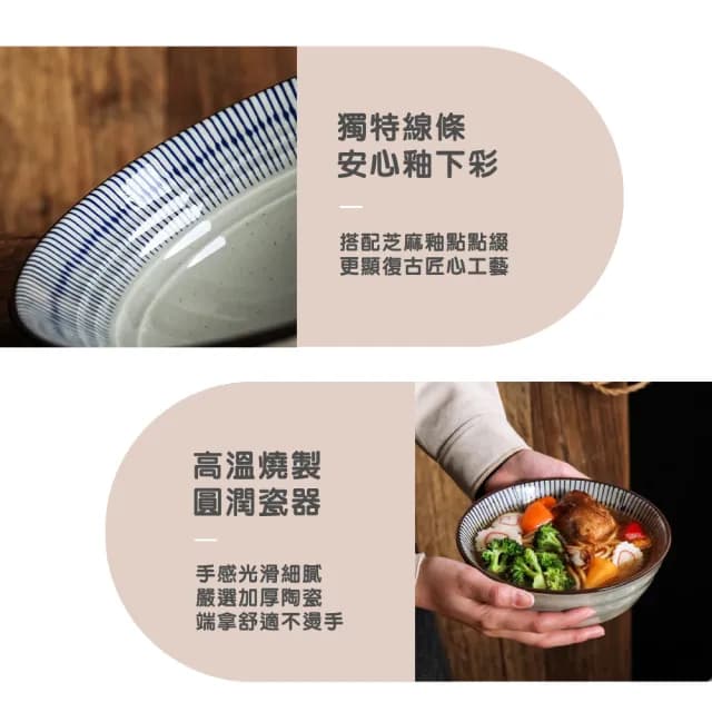 【渥思】藍雨和風手繪深碗(湯碗.碗公.餐具.陶瓷碗.入厝禮)