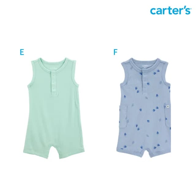 【Carter’s官方授權】精選嬰兒無袖連身裝－多款任選(原廠公司貨 童裝 連身衣)