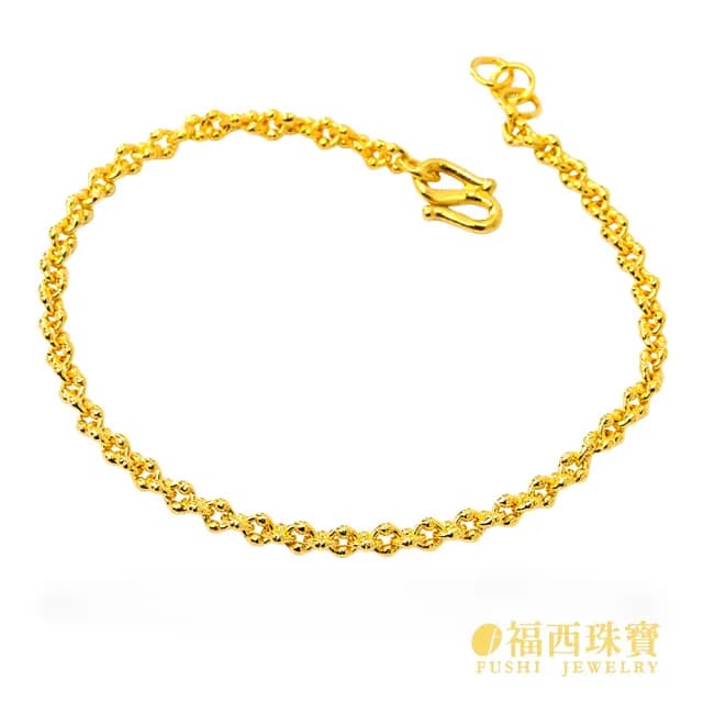 【福西珠寶】雙119999黃金手鍊 桂花鍊實心手鍊(金重2.12錢正負0.03錢)