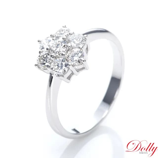 【DOLLY】0.70克拉 天然鑽石 F/VS2 14K金鑽石戒指(母親節 長輩送禮 交換禮物首選)