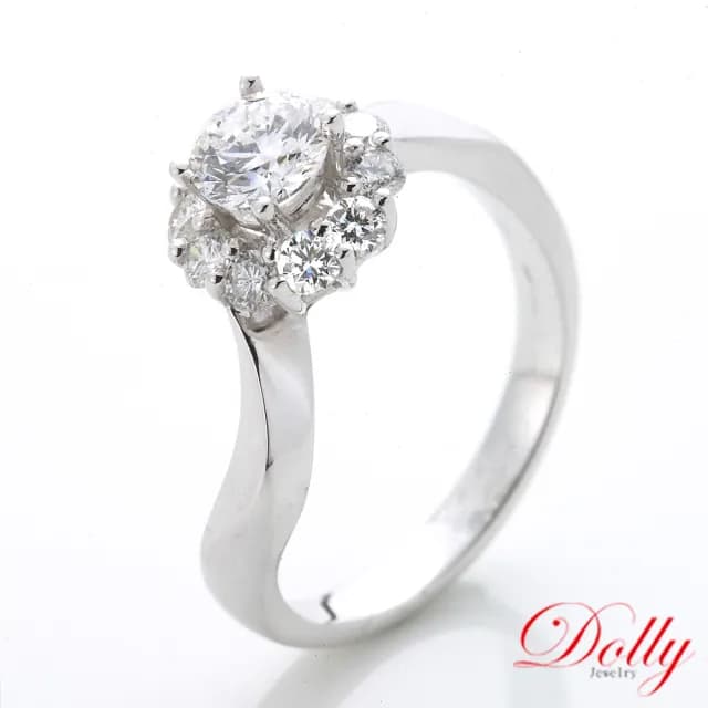 【DOLLY】0.50克拉 天然鑽石 F/VS2 完美車工14K金求婚鑽石戒指(母親節 長輩送禮 交換禮物首選)