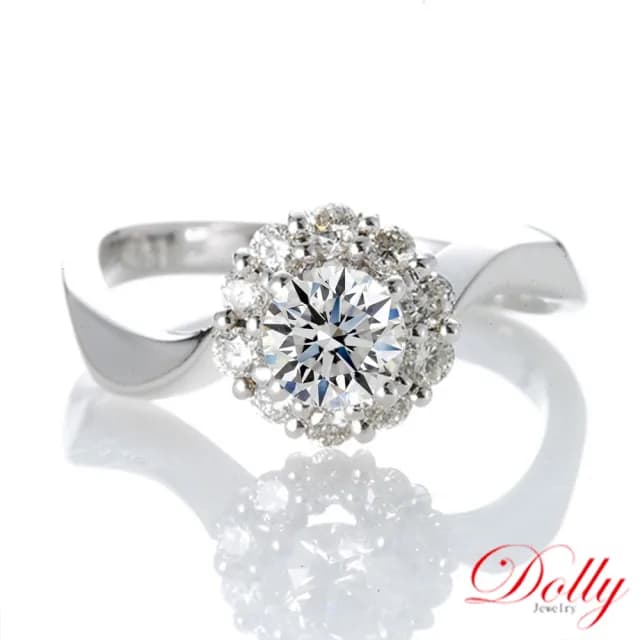 【DOLLY】0.50克拉 天然鑽石 F/VS2 完美車工14K金求婚鑽石戒指(母親節 長輩送禮 交換禮物首選)