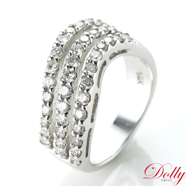 【DOLLY】0.80克拉 天然鑽石 F/VS2 14K金鑽石戒指(母親節 長輩送禮 交換禮物首選)