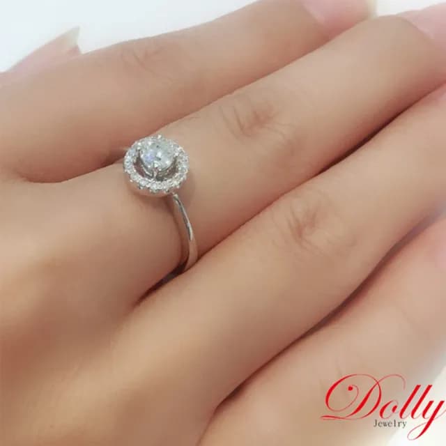 【DOLLY】0.50克拉 天然鑽石 F/VS2 完美車工14K金求婚鑽石戒指-013(母親節 長輩送禮 交換禮物首選)