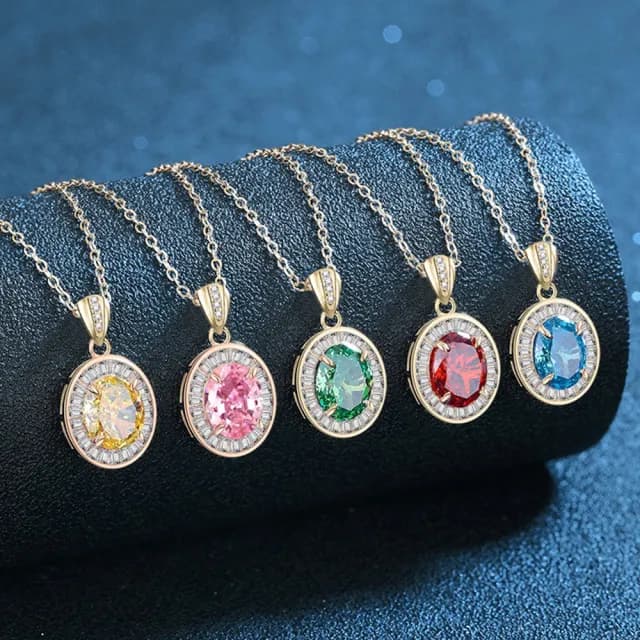 【KT DADA】純銀項鍊 吊飾 鎖骨鏈 銀飾 藍色項鏈 項鍊 女生項鍊 韓國飾品 禮物 吊墜 925 粉紅色