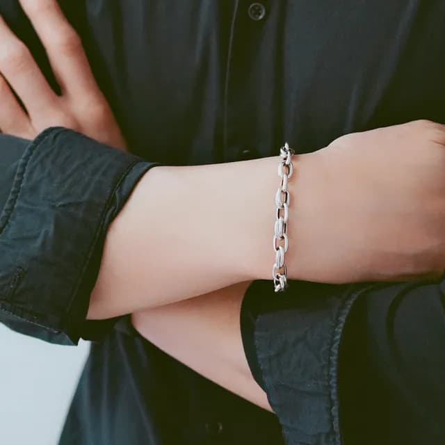 【BLUMA】男生手鏈 格調純銀手鍊 925純銀 男生禮物(個性 簡約 紳士 時尚男士 男女對鍊 情人節禮