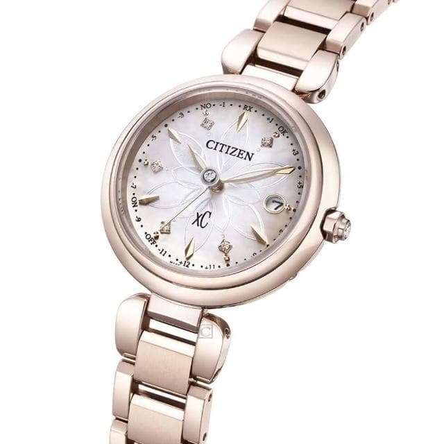 【CITIZEN 星辰】xC系列  鈦金屬  mizu 水耀光限量款腕錶 電波錶 女錶(ES9467-71Y)