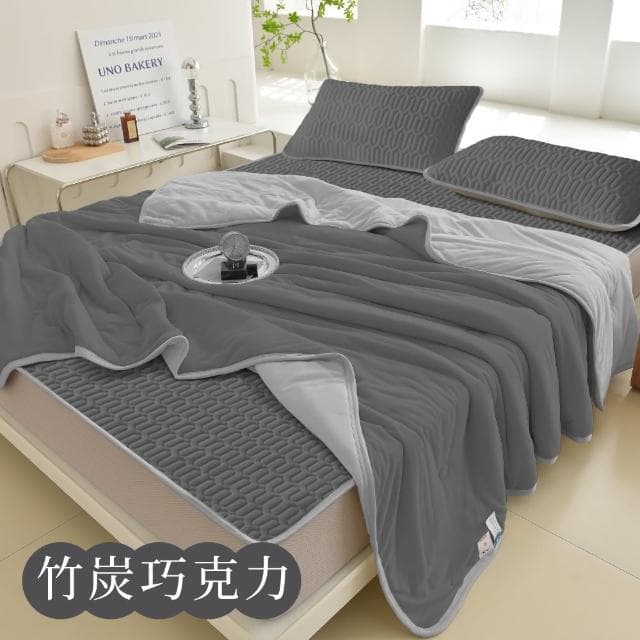 【DeKo岱珂】馬卡龍乳膠墊冰被枕套組 石墨烯添加 交換禮物(單/雙/加大均一價)