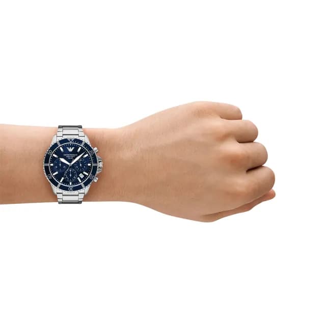 【EMPORIO ARMANI】亞曼尼 World Explorer 太陽能三眼計時手錶-43.5mm 禮物 送禮 推薦(AR11681)