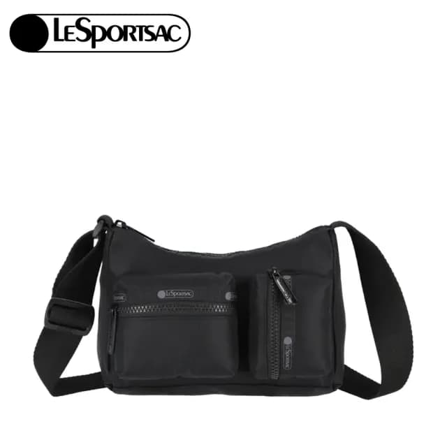 【Lesportsac】小型多口袋肩背包 隨身包 送禮 禮物 女包 男包 禮物 送禮(墨黑工裝風)