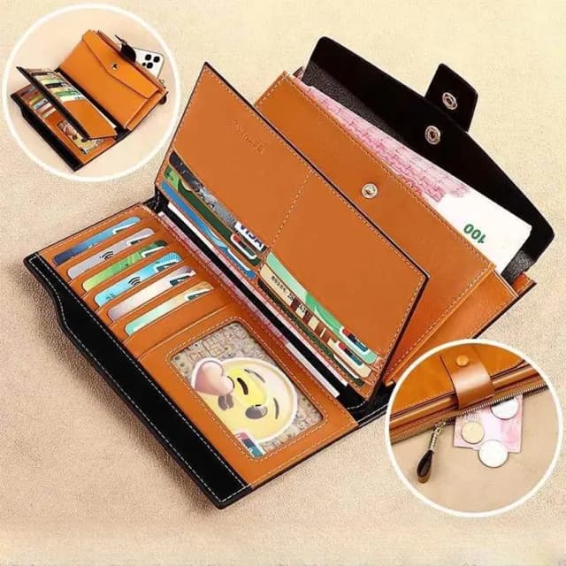 【KT DADA】雙11 多卡位錢包 皮夾 錢包 皮夾 長夾 長款錢包 對折皮夾 牛皮錢包 女士錢