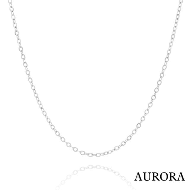 【AURORA 歐羅拉】百搭萬用閃歐O鍊 鉑金鍊(1.3g)