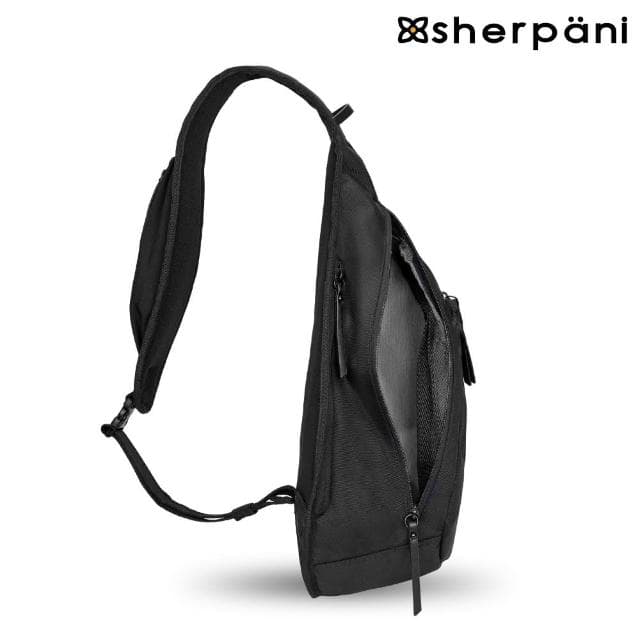 【Sherpani】母親節禮物 防盜多功能斜肩包-25I Esprit AT 10L｜黑色(安全鎖 防割 防盜錄 環保)