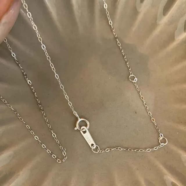 【LEEHER】幾何項鍊/銀項鍊/簡約ins/氣質項鍊/閨密項鍊/純銀項鍊/長項鍊/項鍊/生日禮物/百搭飾