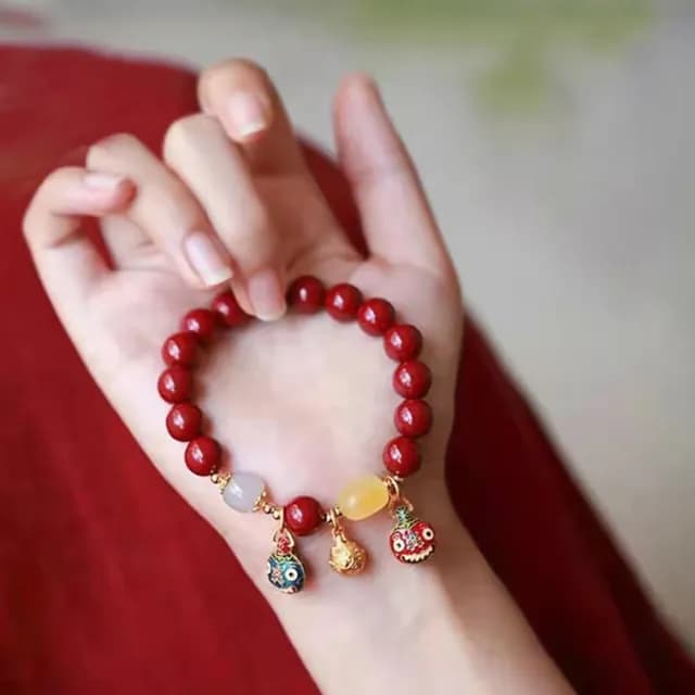 【緣石軒】原礦朱砂紫金砂蜜蠟串珠手鍊 息災化煞擋煞防小人硃砂手串 隨身硃砂手鍊 淨化招財開運轉運 送禮