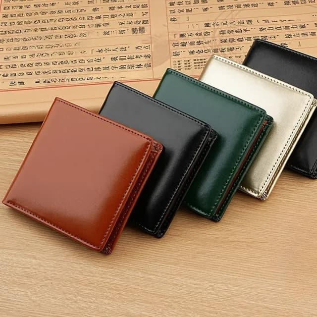 【LEEHER】錢包/牛皮短夾/錢包/皮夾/短夾/對折錢包/男士錢包/二折錢包/招財錢包/