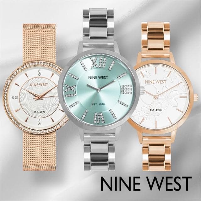 【NINE WEST 官方直營】下單登記贈100MO幣│優雅輕奢米蘭鋼鍊腕錶/手錶(多款任選)