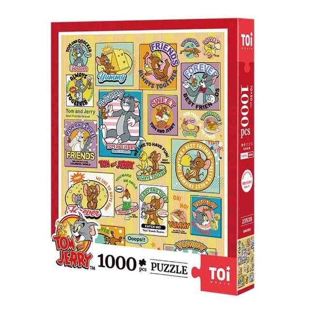【TOi 圖益】Tom&Jerry 湯姆與傑利 美味的朋友拼圖1000片 經典漫畫風 收藏裝飾(成人治癒玩具桌遊禮物)