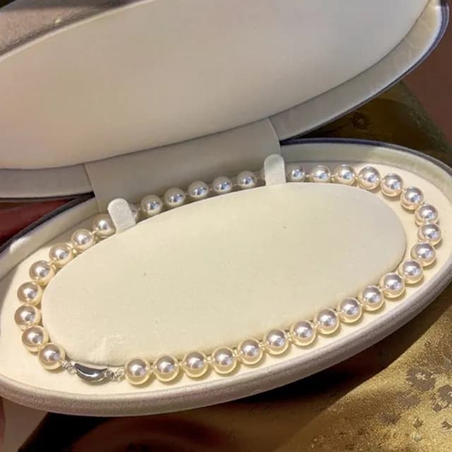 【Penny珮妮】南海母貝珍珠鍊毛衣鍊8mm(母親節 送女友 交換禮物  生日禮 情人節 尾牙 新年 結婚)