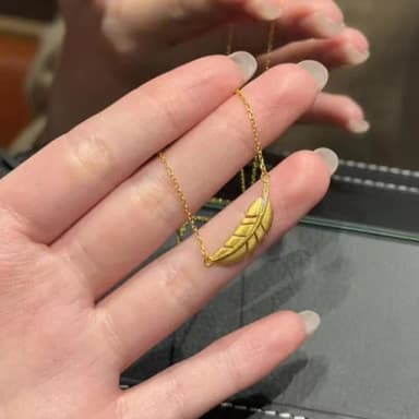 【Penny珮妮】越南沙金羽毛項鍊(母親節 送女友 送閨蜜 交換禮物  生日禮物 情人節 尾牙 新年 結婚)