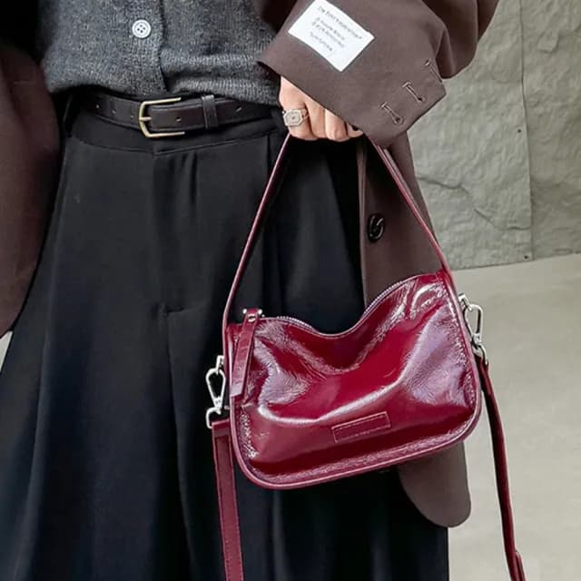 【LEESA】情人節禮物 牛皮包包\真皮包包\單肩包\手提包\斜背包\小方包\小包包\韓國包包\真皮腋下包\復古單