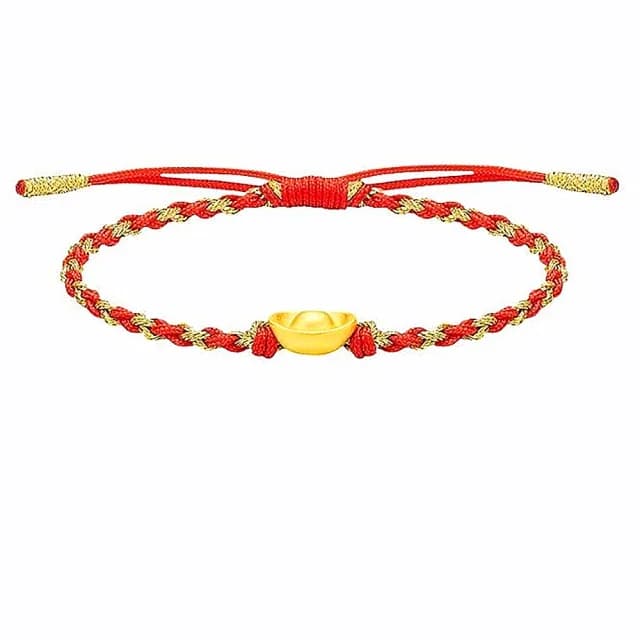 【Penny珮妮】999黃金 迷你元寶手繩手鍊(彌月禮 寶寶滿月禮 寶寶周歲 生日禮物 交換禮物 尾牙 結婚 新年)