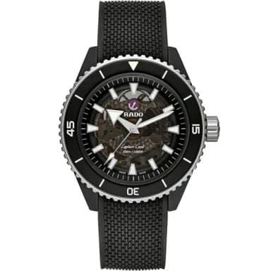 【Rado 雷達表 官方授權】庫克船長高科技陶瓷鏤空機械錶-43mm R03推薦 送禮 禮物 推薦(R32127156)
