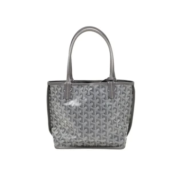 【GOYARD 高雅德】anjou mini tote 雙面 灰色 黑色 子母 托特包(ANJOUSMINCG)