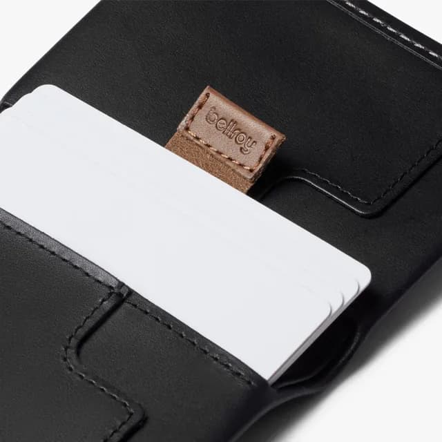 【Bellroy 官方直營】Slim Sleeve 真皮翻蓋鈔票錢包(經典黑)