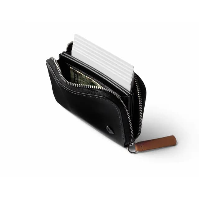 【Bellroy 官方直營】Folio Mini 真皮迷你拉鍊錢包 - RFID防盜(經典黑)