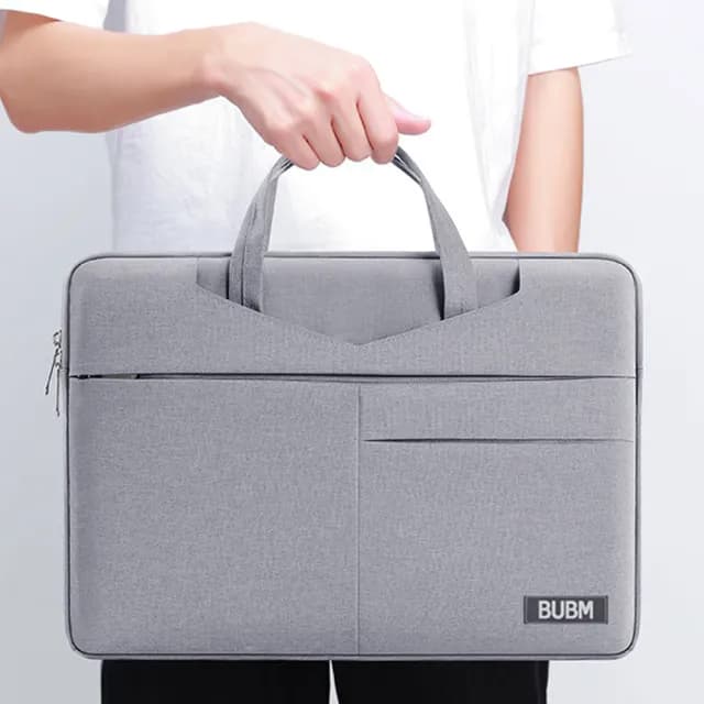 【BUBM】雙11 手提筆電包 15吋 防潑水電腦內膽包 防摔抗震筆電包 商務公事包 拉桿帶設計(父親節禮物)