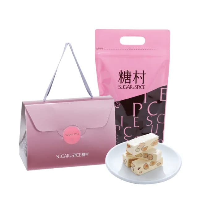 【SUGAR SPICE 糖村】法式牛軋糖-經典包/夾鏈袋400g x9包(TOP1牛軋糖、網紅推薦零食、送禮首選)