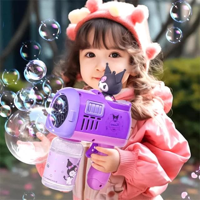 【TDL】三麗鷗美樂蒂酷洛米電動泡泡槍發光泡泡棒吹泡泡玩具 84358(生日禮物 聖誕節 平輸品)