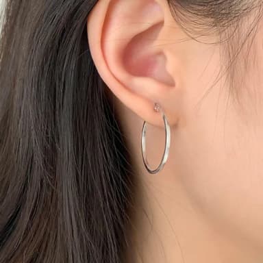【KT DADA】大圓圈耳環 大耳環 耳夾 大圈耳環 耳環 女生耳環 飾品 純銀耳環 耳圈 耳墜 耳飾 銀
