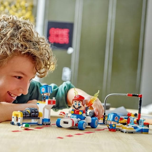 【LEGO 樂高】超級瑪利歐系列 72035 瑪利歐賽車－奇諾比奧的車庫(MarioKart 任天堂 玩具車 兒童積木 禮物)