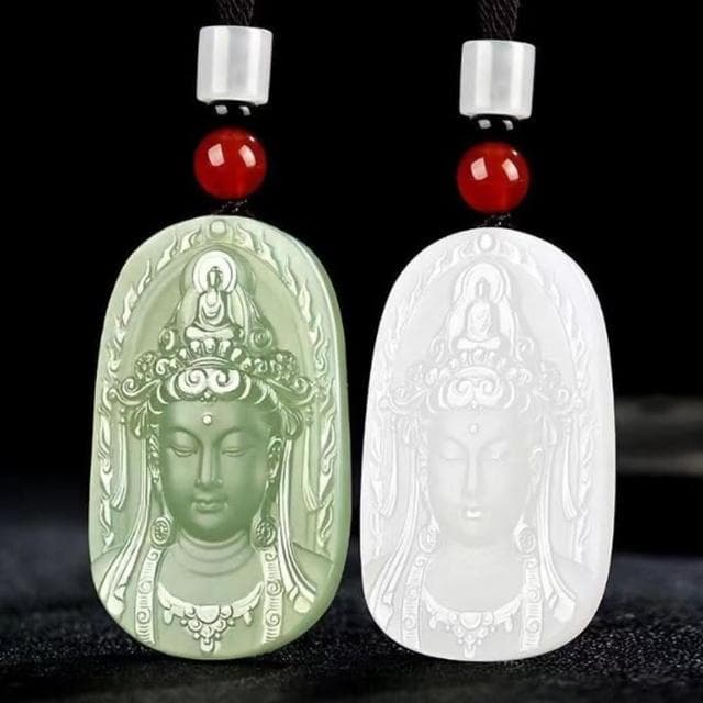 【Penny珮妮】阿富汗玉觀音菩薩吊墜項鍊毛衣鍊(母親節 父親節 交換禮物 生日禮 情人節 尾牙 新年 結婚)