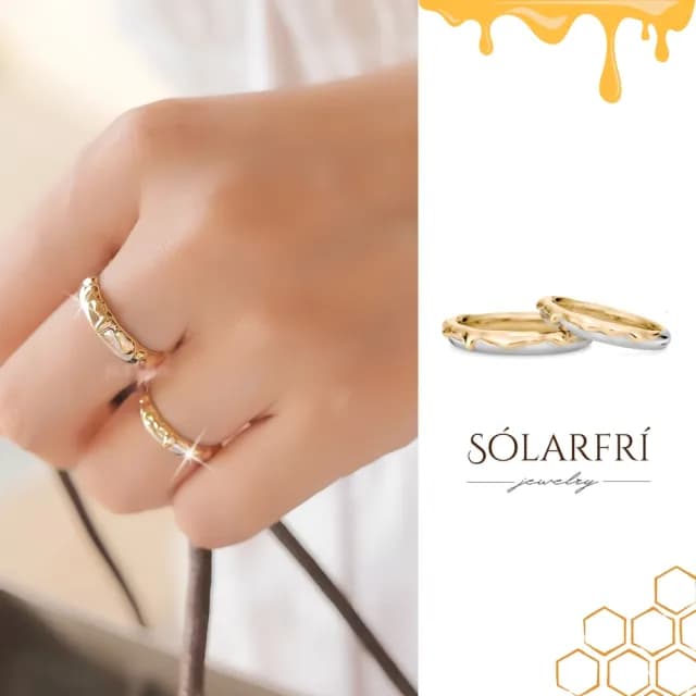 【SOLARFRi】甜蜜款浪漫情侶對戒指｜可調整戒圍大小品牌禮盒包裝(閨蜜生日情人節女友老婆母親聖誕禮物)
