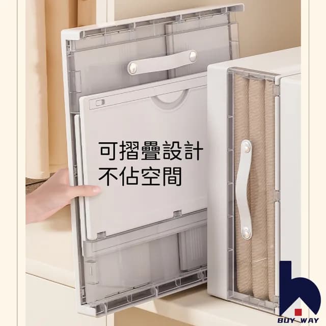 【百崴收納】被單防塵收納箱2入組(床單整理盒 床包收納盒 衣物收納盒 床底收納箱 換季收納箱 縫隙收納)