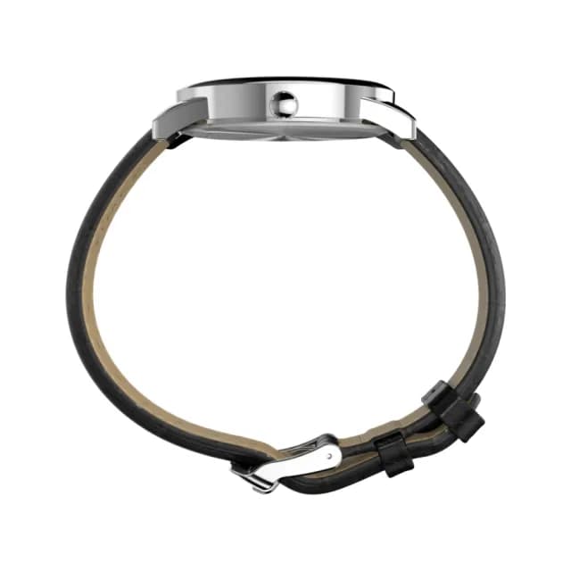 【TIMEX】天美時 Easy Reader 35毫米 復古簡約 鱷魚紋理 皮革錶帶腕錶 白x黑 TXTW2W95400