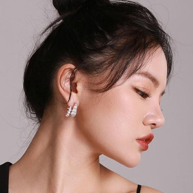 【LEEHER】蛇形耳環/s925銀針/耳環/女生耳環/耳環女/鋯石耳環/小耳環/法式耳環/生肖/耳釘/創意/