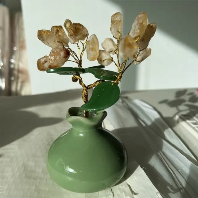 【Penny珮妮】開運水晶發財樹2款可選(喬遷 招財 開運 入新居 辦公桌 交換禮物 新年 尾牙)