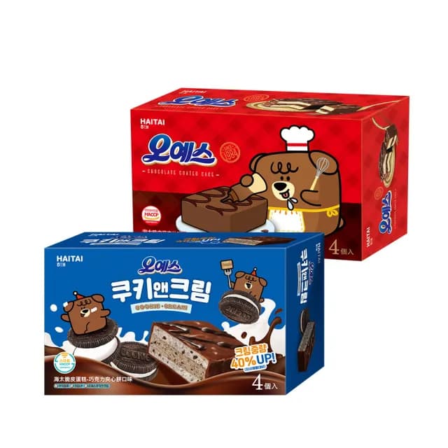 【海太】脆皮蛋糕120gX4盒(黑森林x2+巧克力夾心餅x2)