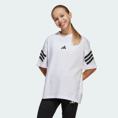 【adidas 愛迪達】FUTURE ICONS 3-STRIPES 短袖上衣 T恤 童裝 JN8088