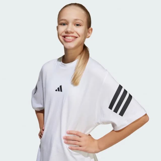 【adidas 愛迪達】FUTURE ICONS 3-STRIPES 短袖上衣 T恤 童裝 JN8088