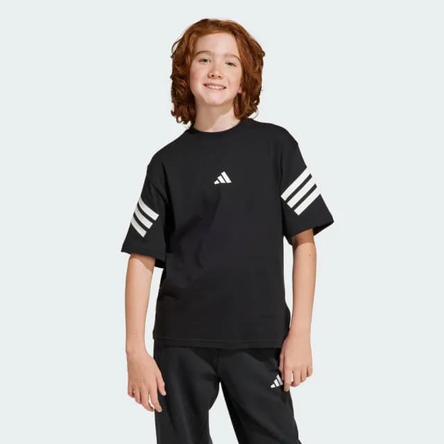 【adidas 愛迪達】FUTURE ICONS 3-STRIPES 短袖上衣 T恤  童裝 JN8092