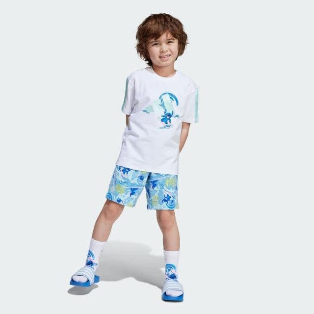 【adidas 愛迪達】DISNEY LILO & STITCH 運動套裝 童裝 JF3659