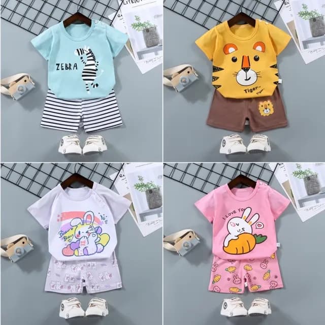 【Baby 童衣】童裝 兒童居家套裝 短袖套裝 89000(兒童短袖套裝 純棉童T童褲)