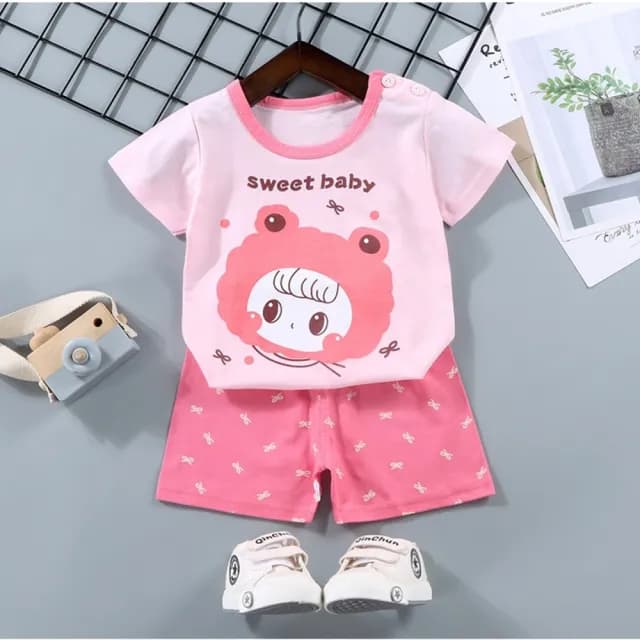 【Baby 童衣】童裝 兒童居家套裝 短袖套裝 89000(兒童短袖套裝 純棉童T童褲)